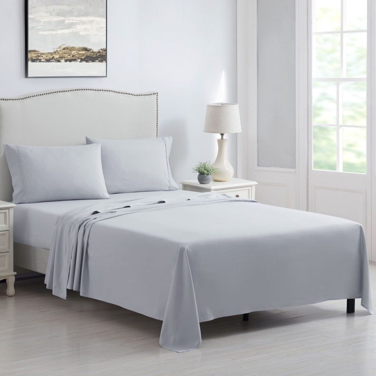 Kathy Ireland Brushed Microfiber 4 Piece Sheet Set Twin Queen King Colors Available